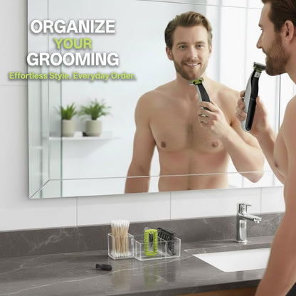 KIONCARE Guards Kit Plus for Philips Norelco OneBlade – 6 Size Guide Combs, Replacement Body Comb, Protective Cap & Organizer Stand