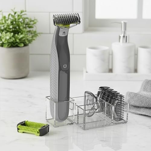 KIONCARE Guards Kit Plus for Philips Norelco OneBlade – 6 Size Guide Combs, Replacement Body Comb, Protective Cap & Organizer Stand - görsel 5
