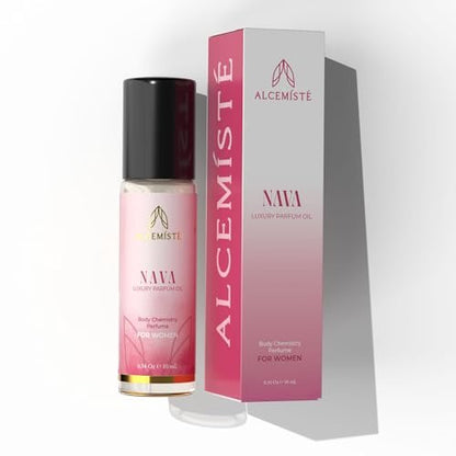 ALCEMÍSTÉ Concentrated Pheromones Perfumes For Women - Premium Enhanced Scent Feromonas Perfume Oil Cologne - Travel Size Rollerball, Sweet Floral Feminine Scent 0.34 oz (10 mL) Avelisse