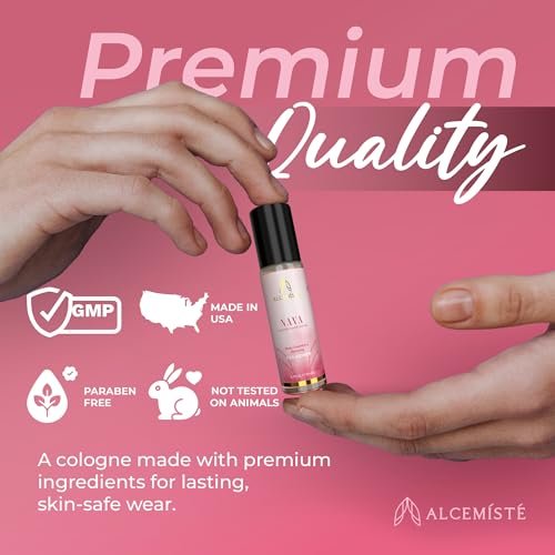 ALCEMÍSTÉ Concentrated Pheromones Perfumes For Women - Premium Enhanced Scent Feromonas Perfume Oil Cologne - Travel Size Rollerball, Sweet Floral Feminine Scent 0.34 oz (10 mL) Avelisse
