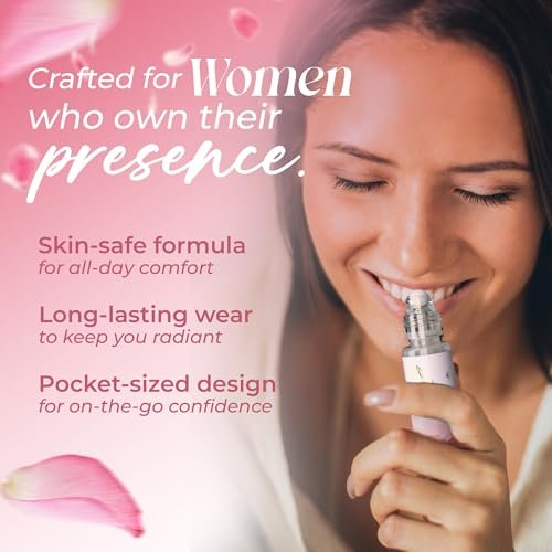 ALCEMÍSTÉ Concentrated Pheromones Perfumes For Women - Premium Enhanced Scent Feromonas Perfume Oil Cologne - Travel Size Rollerball, Sweet Floral Feminine Scent 0.34 oz (10 mL) Avelisse