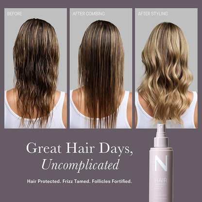NULASTIN NuProtect Leave In Conditioner Spray - Silicone-Free Heat Protectant, Detangler & Split Ends Treatment with 24HR Frizz Control (5 Fl Oz) Avelisse