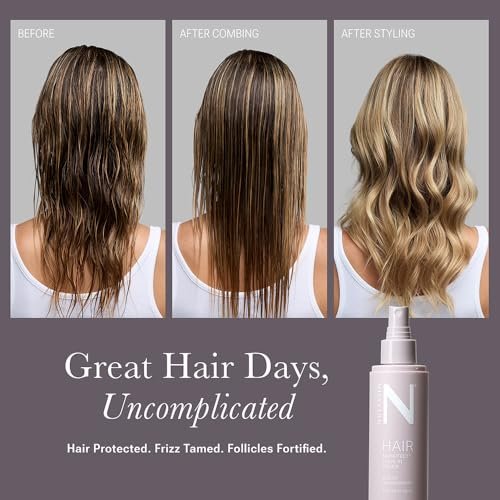 NULASTIN NuProtect Leave In Conditioner Spray - Silicone-Free Heat Protectant, Detangler & Split Ends Treatment with 24HR Frizz Control (5 Fl Oz) Avelisse