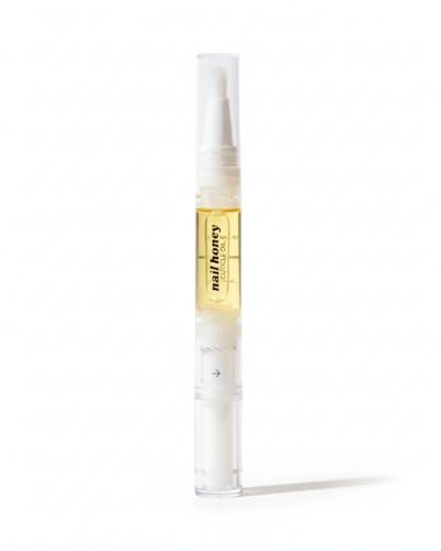 Twinkled T Nail Honey Cuticle Oil Pen – Organic Nail Growth Oil for Dry Cuticles, Brittle Nails & Hangnails – Strengthening Nail Treatment with Jojoba, Almond & Argan Oil (2ml Pen)