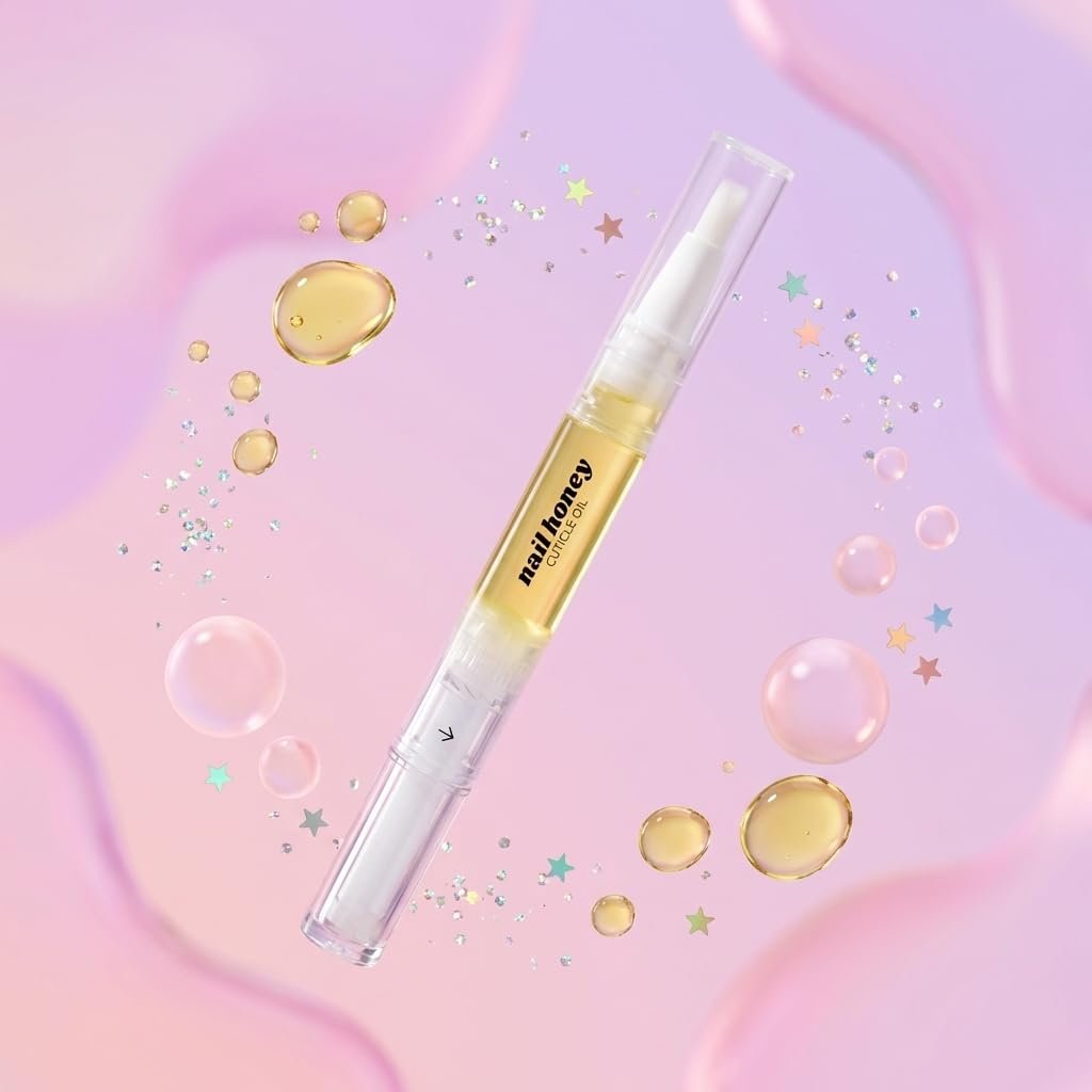 Twinkled T Nail Honey Cuticle Oil Pen – Organic Nail Growth Oil for Dry Cuticles, Brittle Nails & Hangnails – Strengthening Nail Treatment with Jojoba, Almond & Argan Oil (2ml Pen) - görsel 9