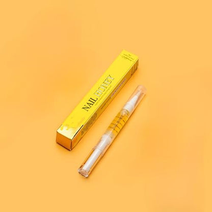 Twinkled T Nail Honey Cuticle Oil Pen – Organic Nail Growth Oil for Dry Cuticles, Brittle Nails & Hangnails – Strengthening Nail Treatment with Jojoba, Almond & Argan Oil (2ml Pen)