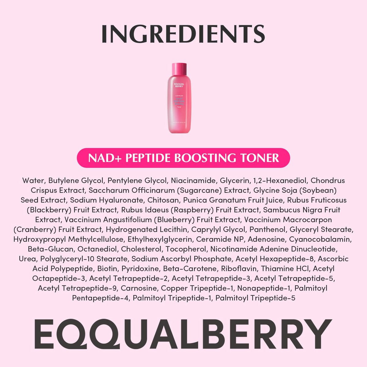 EQQUALBERRY NAD+ Peptide Boosting Toner – Anti-Aging Hydrating Face Toner with NAD+ 5% & 13 Peptides for Firming & Lifting Sagging Skin (150ml) - görsel 15