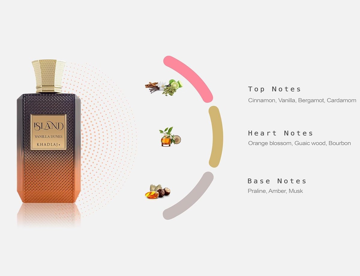 Khadlaj Island Vanilla Dunes Extrait De Parfum 100 ML for Men | Long-Lasting Luxury Fragrance Avelisse