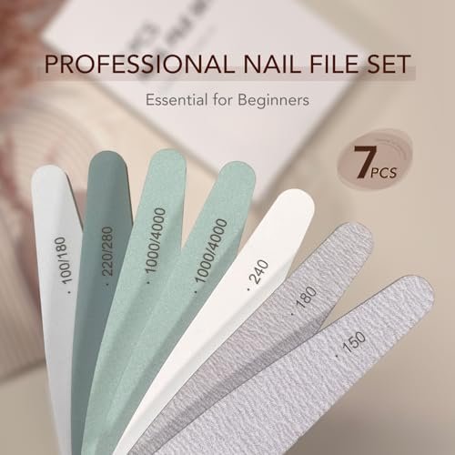 GAOY 7-Piece Nail File and Buffer Set – Emery Boards for Natural Nails, Manicure & Pedicure Tools for Home DIY Salon - görsel 12