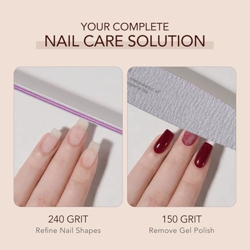 GAOY 7-Piece Nail File and Buffer Set – Emery Boards for Natural Nails, Manicure & Pedicure Tools for Home DIY Salon - görsel 10