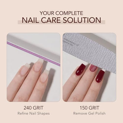 GAOY 7-Piece Nail File and Buffer Set – Emery Boards for Natural Nails, Manicure & Pedicure Tools for Home DIY Salon