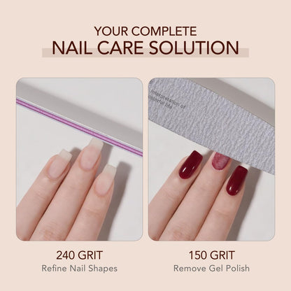GAOY 7-Piece Nail File and Buffer Set – Emery Boards for Natural Nails, Manicure & Pedicure Tools for Home DIY Salon