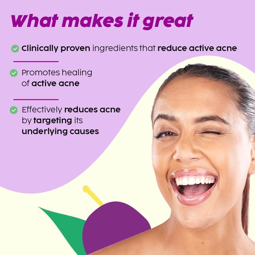 PLI'X - THE PLANT FIX Jamun Cleanser & Serum With Smoothie Moisturizer Combo | Detoxifies Skin, Reduces Active Acne, Fades Blemishes | All Skin Types | 3.38 Fl Oz - görsel 7