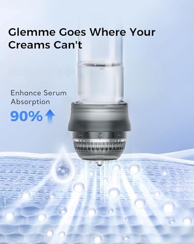 Glemme Micro Infusion Serum Applicator System for Face Skin Care, Titanium Microneedling Roller Stamp 0.25mm for Women & Men (Serum Not Included) - Grey, 1-Pack Avelisse