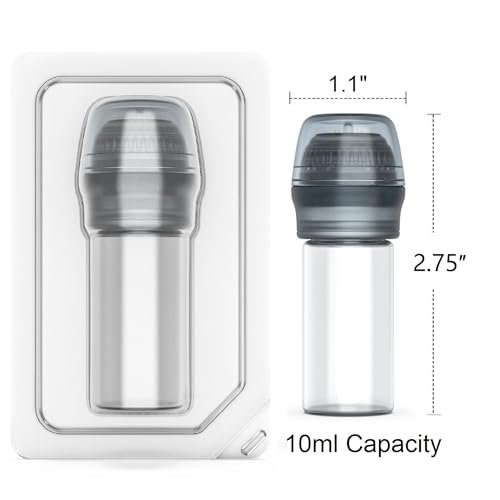 Glemme Micro Infusion Serum Applicator System for Face Skin Care, Titanium Microneedling Roller Stamp 0.25mm for Women & Men (Serum Not Included) - Grey, 1-Pack Avelisse