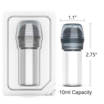Glemme Micro Infusion Serum Applicator System for Face Skin Care, Titanium Microneedling Roller Stamp 0.25mm for Women & Men (Serum Not Included) - Grey, 1-Pack Avelisse