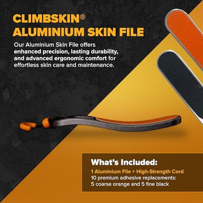 Climbskin Aluminium Skinfile - Precision Callus File for Hands and Fingers - Includes 10 Adhesive Refill Pads - Ideal for Climbing, Weightlifting, and Gymnastics Avelisse