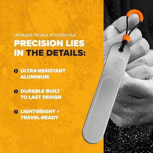 Climbskin Aluminium Skinfile - Precision Callus File for Hands and Fingers - Includes 10 Adhesive Refill Pads - Ideal for Climbing, Weightlifting, and Gymnastics Avelisse