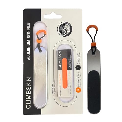 Climbskin Aluminium Skinfile - Precision Callus File for Hands and Fingers - Includes 10 Adhesive Refill Pads - Ideal for Climbing, Weightlifting, and Gymnastics Avelisse