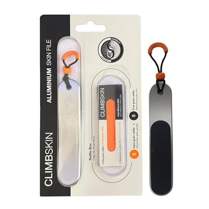 Climbskin Aluminium Skinfile - Precision Callus File for Hands and Fingers - Includes 10 Adhesive Refill Pads - Ideal for Climbing, Weightlifting, and Gymnastics Avelisse