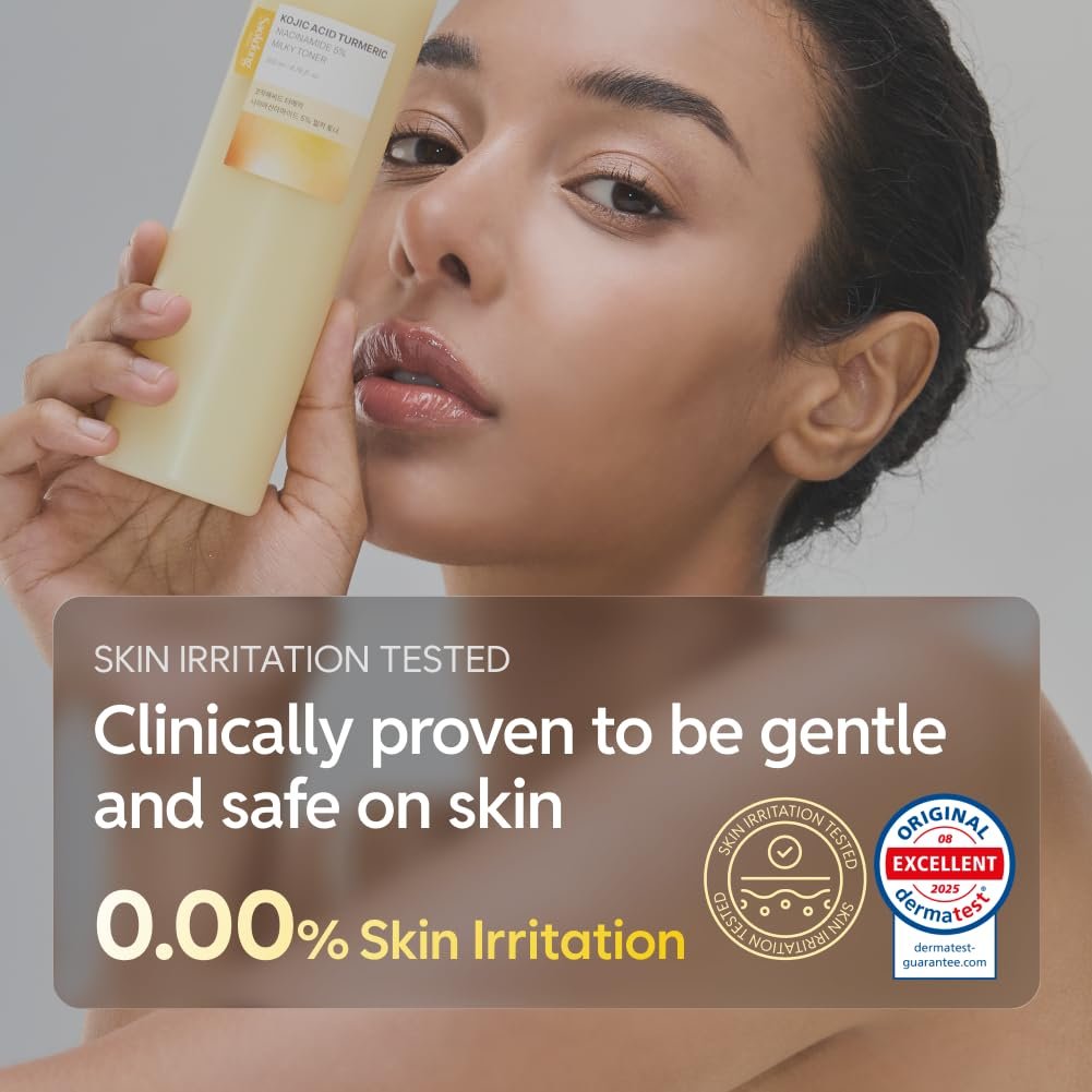 Saekdong Seoul 5% Niacinamide Milky Toner with Kojic Acid & Turmeric – Dark Spot Care, Skin Tone Improvement, Gentle Hydration for Face & Body, 200ml (6.76 fl oz) Avelisse