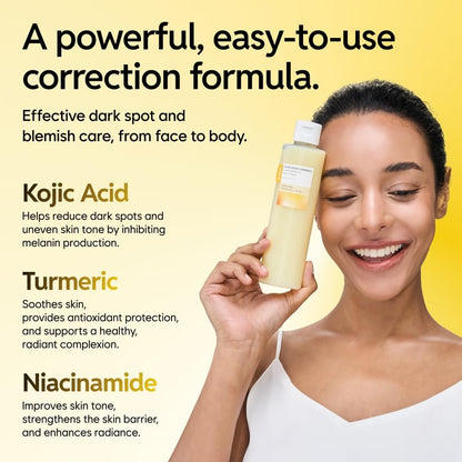 Saekdong Seoul 5% Niacinamide Milky Toner with Kojic Acid & Turmeric – Dark Spot Care, Skin Tone Improvement, Gentle Hydration for Face & Body, 200ml (6.76 fl oz) Avelisse