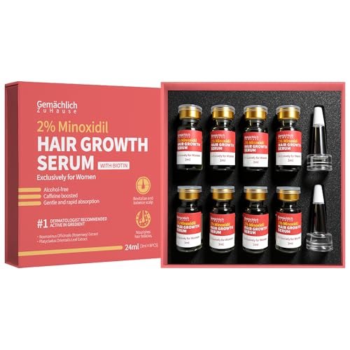 Minoxidil for Women Hair Growth with Biotin, Extra Strength Topical Minoxidil Serum Solution with Rosemary for Hair Regrowth Treatments, Non-Greasy, Helps Prevent Hair Thinning & Hair Loss Avelisse