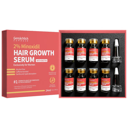 Minoxidil for Women Hair Growth with Biotin, Extra Strength Topical Minoxidil Serum Solution with Rosemary for Hair Regrowth Treatments, Non-Greasy, Helps Prevent Hair Thinning & Hair Loss Avelisse