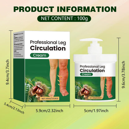 LHBMET Professional Leg Circulation Cream – Fluid Ease Leg Soothing Cream for Edema Relief, Reduce Leg Discomfort, 3.5 Fl Oz Avelisse
