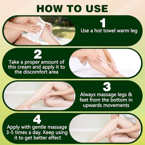 LHBMET Professional Leg Circulation Cream – Fluid Ease Leg Soothing Cream for Edema Relief, Reduce Leg Discomfort, 3.5 Fl Oz Avelisse
