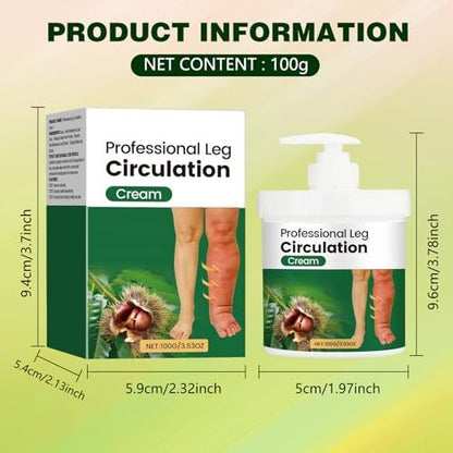LHBMET Professional Leg Circulation Cream – Fluid Ease Leg Soothing Cream for Edema Relief, Reduce Leg Discomfort, 3.5 Fl Oz Avelisse