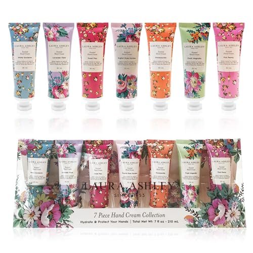 Laura Ashley Hand Cream Set - 7 Piece Hand Lotion Collection for Women, Travel Size Moisturizing Lotion for Dry Skin with Rose, Lavender, Magnolia & Floral Scents - 30ml Each - görsel 2