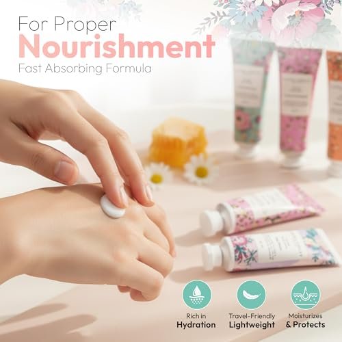 Laura Ashley Hand Cream Set - 7 Piece Hand Lotion Collection for Women, Travel Size Moisturizing Lotion for Dry Skin with Rose, Lavender, Magnolia & Floral Scents - 30ml Each - görsel 6