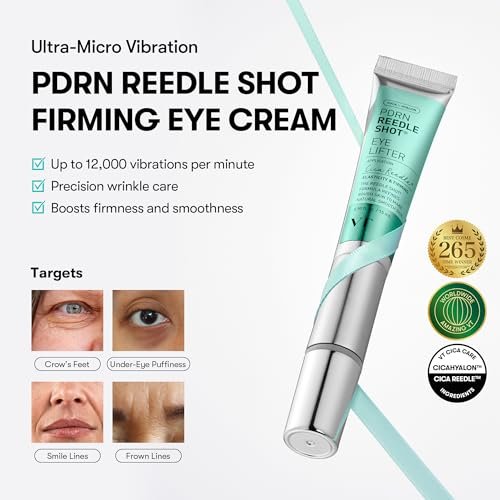 VT COSMETICS PDRN Reedle Shot Firming Eye Cream – Ultra-Micro Vibration Eye Cream for Firming & Elasticity, Targeted Wrinkle Care, PDRN Collagen, Korean Skincare (0.51 fl oz / 15ml) Avelisse