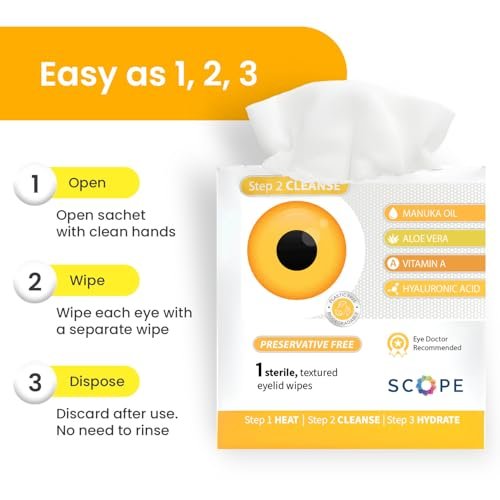 Optase Manuka Oil Eyelid Wipes – 30 Count, Preservative-Free Daily Eyelid Cleansing Wipes for Hygiene and Comfort - görsel 10