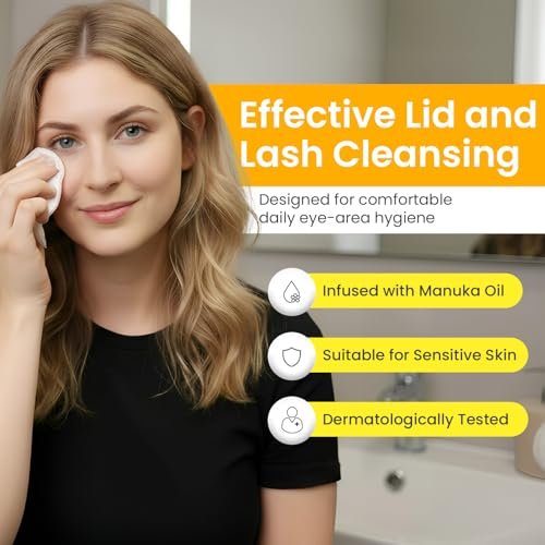 Optase Manuka Oil Eyelid Wipes – 30 Count, Preservative-Free Daily Eyelid Cleansing Wipes for Hygiene and Comfort - görsel 6