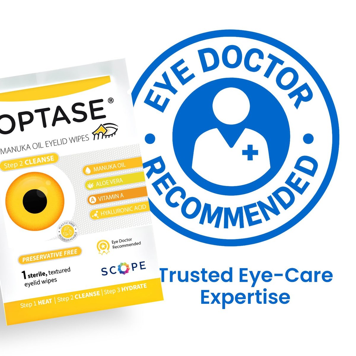 Optase Manuka Oil Eyelid Wipes – 30 Count, Preservative-Free Daily Eyelid Cleansing Wipes for Hygiene and Comfort - görsel 13