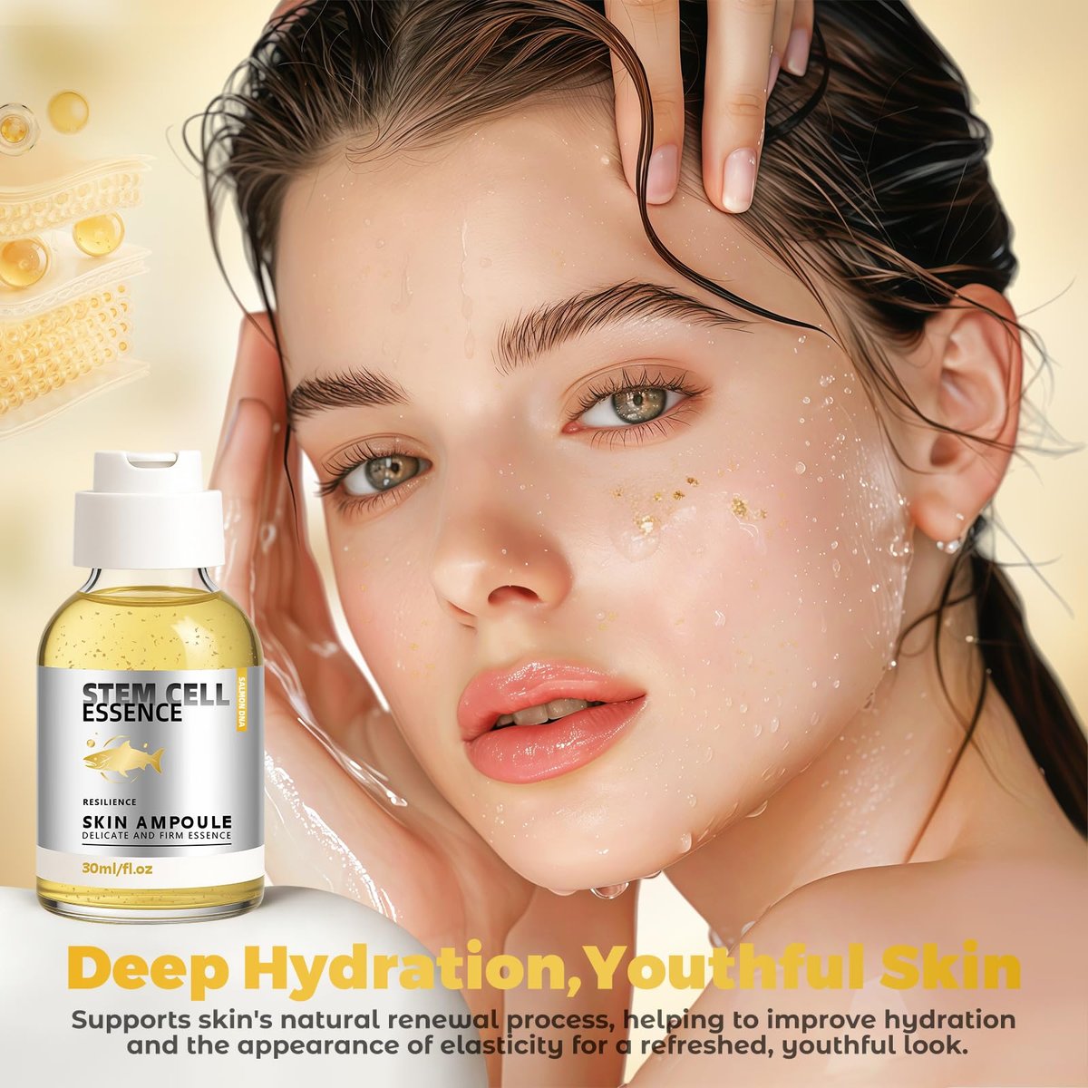 Salmon DNA Ampoule with PDRN & Niacinamide – Deep Hydration & Radiance Serum, 1 fl oz (30ml) Avelisse