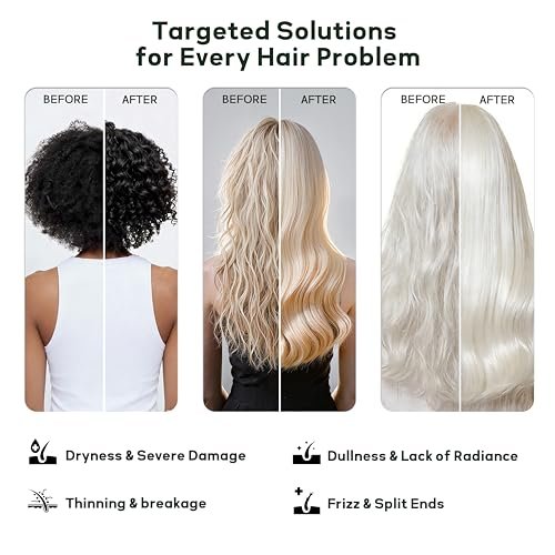 CLEANFULL Botanical Keratin Hair Mask – Silicone Free Deep Repair Conditioner for Dry Damaged Hair, Vegan 10 fl oz Avelisse