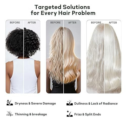 CLEANFULL Botanical Keratin Hair Mask – Silicone Free Deep Repair Conditioner for Dry Damaged Hair, Vegan 10 fl oz Avelisse
