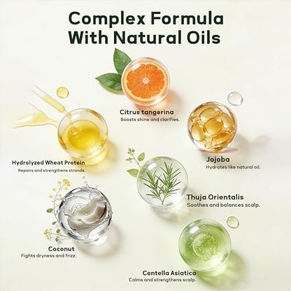 CLEANFULL Botanical Keratin Hair Mask – Silicone Free Deep Repair Conditioner for Dry Damaged Hair, Vegan 10 fl oz Avelisse