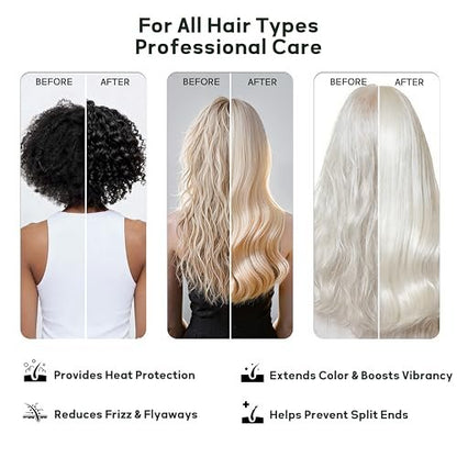 CLEANFULL Botanical Hair Oil for Dry & Damaged Hair – Lightweight Leave-In Serum with Heat Protection, Frizz Control, Shine & Split End Care, Vegan & Cruelty-Free, Paraben & Sulfate Free (2 fl oz) Avelisse