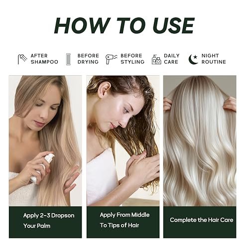CLEANFULL Botanical Hair Oil for Dry & Damaged Hair – Lightweight Leave-In Serum with Heat Protection, Frizz Control, Shine & Split End Care, Vegan & Cruelty-Free, Paraben & Sulfate Free (2 fl oz) Avelisse