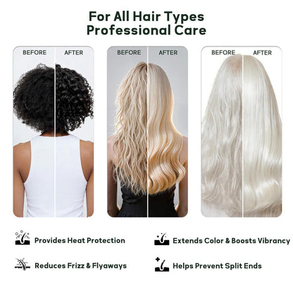 CLEANFULL Botanical Hair Oil for Dry & Damaged Hair – Lightweight Leave-In Serum with Heat Protection, Frizz Control, Shine & Split End Care, Vegan & Cruelty-Free, Paraben & Sulfate Free (2 fl oz) Avelisse