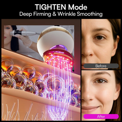 INIA SPHERA Upgraded 8-in-1 Microcurrent Facial Device for Face & Neck – Red Light, Thermal & Cooling Beauty Tool, 5 Custom Modes, At-Home Skin Stimulation & Glow Care Skincare Tool Avelisse