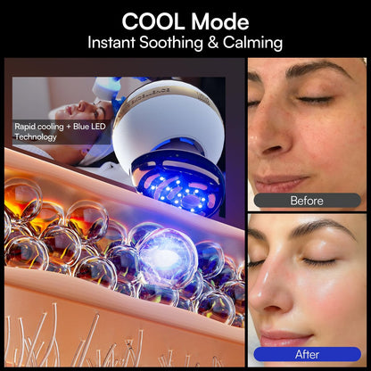 INIA SPHERA Upgraded 8-in-1 Microcurrent Facial Device for Face & Neck – Red Light, Thermal & Cooling Beauty Tool, 5 Custom Modes, At-Home Skin Stimulation & Glow Care Skincare Tool Avelisse