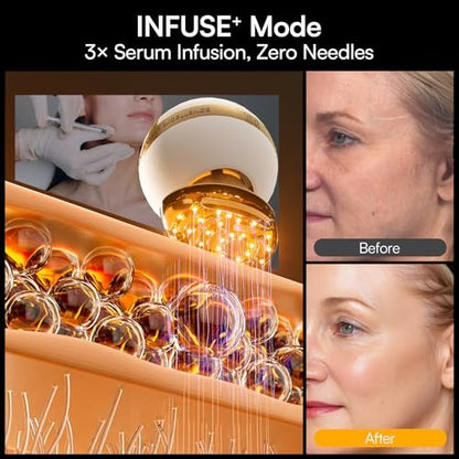 INIA SPHERA Upgraded 8-in-1 Microcurrent Facial Device for Face & Neck – Red Light, Thermal & Cooling Beauty Tool, 5 Custom Modes, At-Home Skin Stimulation & Glow Care Skincare Tool Avelisse