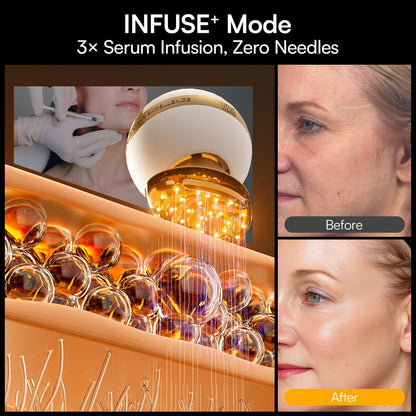 INIA SPHERA Upgraded 8-in-1 Microcurrent Facial Device for Face & Neck – Red Light, Thermal & Cooling Beauty Tool, 5 Custom Modes, At-Home Skin Stimulation & Glow Care Skincare Tool Avelisse