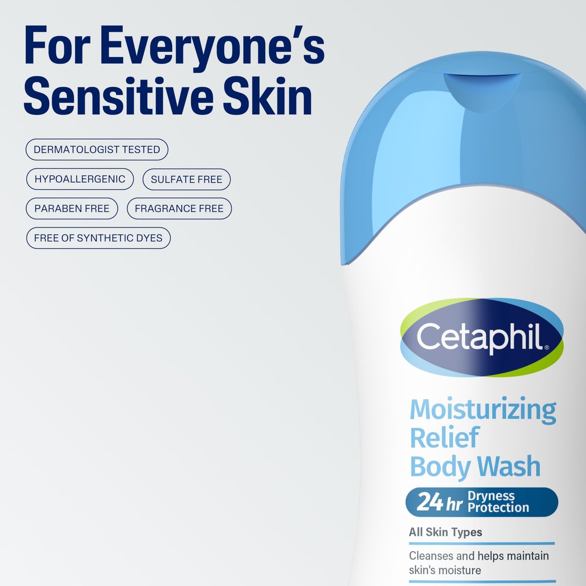 Cetaphil Moisturizing Body Wash 16.9 fl oz - Hydrating Gentle Cleanser for Sensitive & Dry Skin - görsel 14