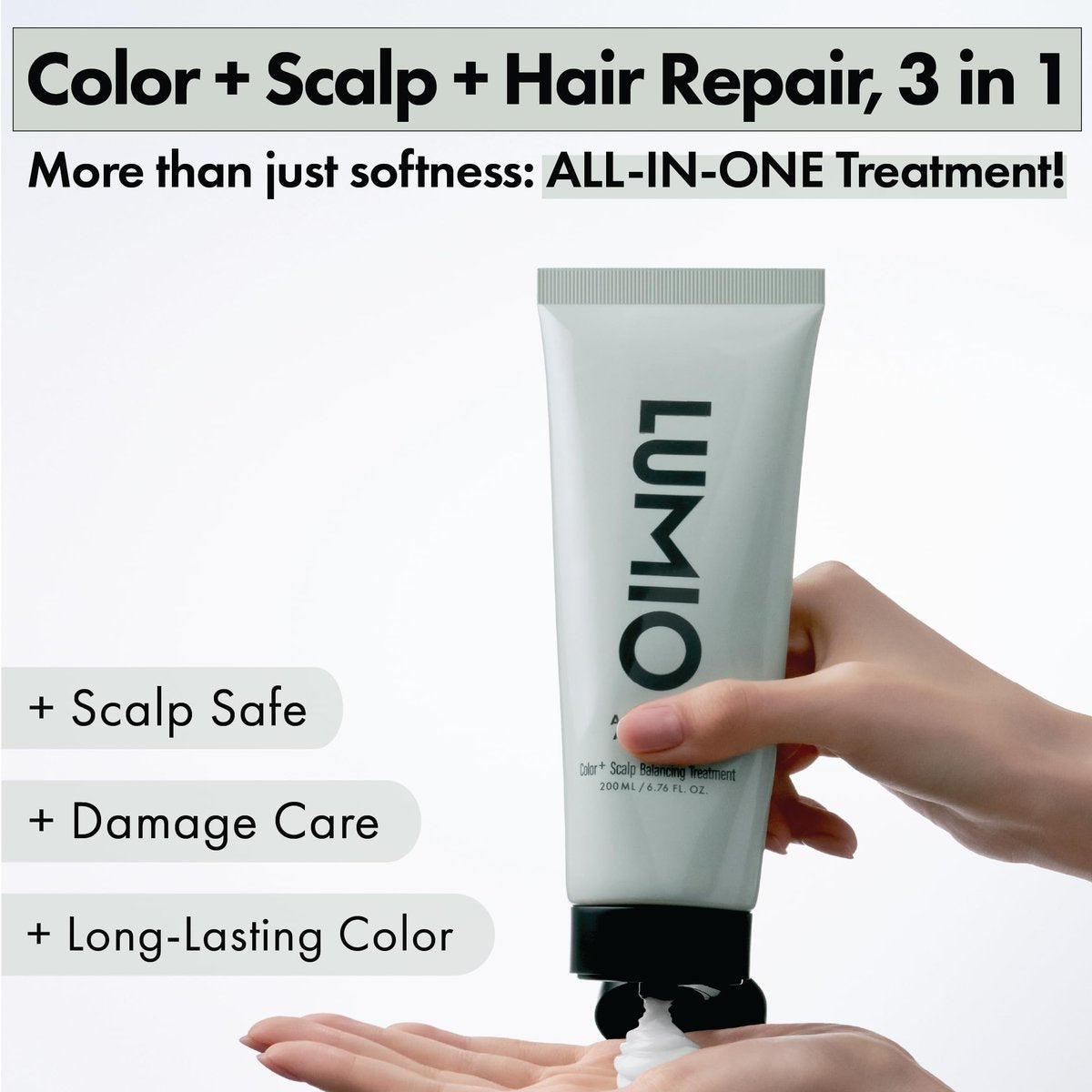 LUMIO Color+ Scalp Treatment for Color-Treated Hair – Color Safe, Scalp Safe, Korean Salon Formula for Dry, Sensitive Scalp – Rich Nourishing, Cooling, Non-Greasy, 6.76 fl oz - görsel 3
